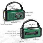10,000mAh Solar Crank Emergency Weather Radio