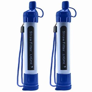 2-Pack Portable Water Filter Straws for Emergencies