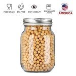 16 oz Mason Jars with Silver Lids - 4 Pack