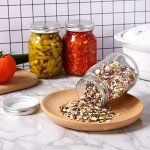 16 oz Mason Jars with Silver Lids - 4 Pack