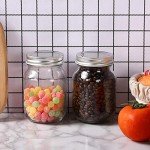 16 oz Mason Jars with Silver Lids - 4 Pack