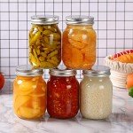 16 oz Mason Jars with Silver Lids - 4 Pack