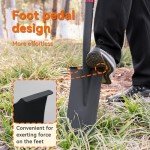 Heavy-Duty Garden Drain Spade Shovel with Y-Grip