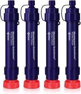 Portable 4-Stage Water Filter Straw for Survival
