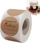 Mason Jar Labels for Jam and Jelly (500 Pack)