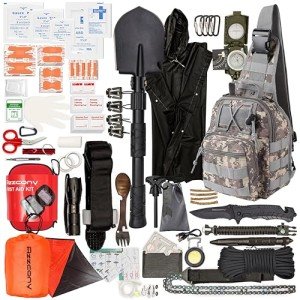 250-Piece Survival Backpack Kit for Emergency Preparedness