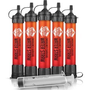 5 Emergency Water Straws - Lightweight Personal Filters