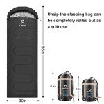 ECOOPRO Compact Waterproof Sleeping Bag for Warm Weather