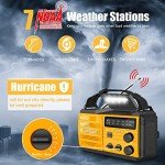 8000mAh Solar Hand Crank Emergency Radio & Flashlight