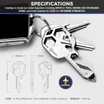 Geekey Keychain Multi-Tool with 16 Functions