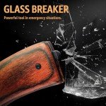 Tactical Spring Assisted Knife with Wood Handle