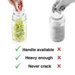 4 Glass Weights with Easy Grip for Mason Jars