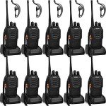 Ansoko 10-Pack Rechargeable Long Range Walkie Talkies