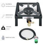 COOKAMP Portable Camp Propane Burner with Regulator