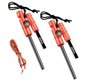 AOFAR 5-in-1 Fire Starter Survival Kit (2-Pack)