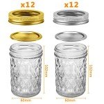 24 Pack of 8 oz Mason Jars with Lids