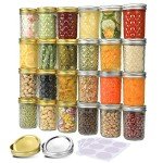 24 Pack of 8 oz Mason Jars with Lids