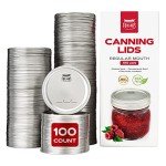100-Pack Regular Mouth Canning Lids for Food Storage