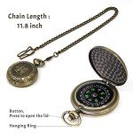 Antiqued Finish Pocket Compass for Outdoor Adventures