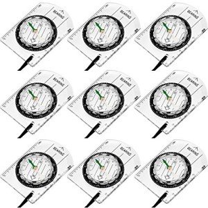 9-Piece Waterproof Camping Compass Set for Outdoor Adventures