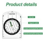 9-Piece Waterproof Camping Compass Set for Outdoor Adventures