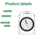 9-Piece Waterproof Camping Compass Set for Outdoor Adventures