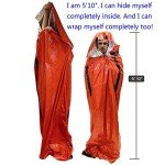 Survival Sleeping Bag & Emergency Blanket - 2 Pack