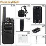 Retevis RT68 Long Range Rechargeable Walkie Talkies 10-Pack