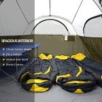Spacious 8-Person Weatherproof Camping Tent - Olive