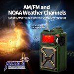 FosPower NOAA Weather Radio with Power Bank & SOS