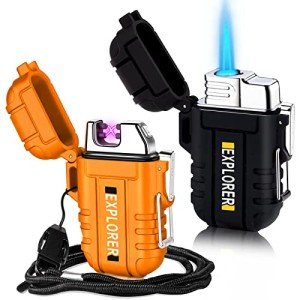 Waterproof Dual Arc Lighter - 2 Pack