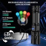 Ultra Bright Rechargeable LED Flashlight with 5 Modes