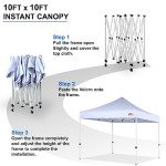 Commercial Grade 10x10 Instant Pop Up Canopy