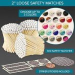 Colorful Safety Matches - Bulk Set of 300+