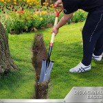 VNIMTI 45-Inch Spade Shovel with Wooden Handle