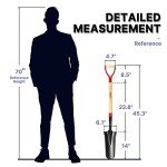 VNIMTI 45-Inch Spade Shovel with Wooden Handle