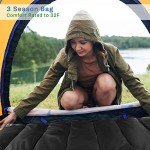 Cozy 32°F Sleeping Bag with Hood for Camping