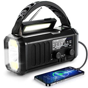 10,000mAh Solar and Crank Emergency Radio