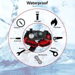 Survival Paracord Bracelet Kit with LED Light