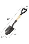 28-Inch Round Metal Garden and Camp Shovel