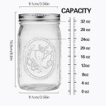 32 oz Wide Mouth Mason Jars – Set of 12