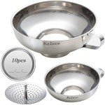 Stainless Steel Canning Funnels with Strainers - 3 Pack