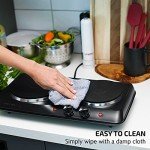 OVENTE Portable Double Burner Cooktop for Preppers