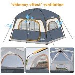 6-Person Waterproof Family Tent with Mesh Windows