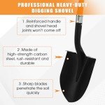 Durable 56-Inch Metal Shovel for Gardening