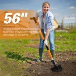 Durable 56-Inch Metal Shovel for Gardening