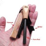 Military Compass and Fatwood Fire Starter Combo