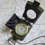 Military Compass and Fatwood Fire Starter Combo