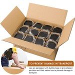 24 Pack 8oz Amber Glass Storage Jars with Lids