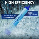 2-Pack Portable Water Filter Straws for Survival
